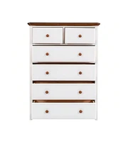 gaomon Wooden Chest With 6 Drawers Wood Rustic Tall Chset Storage Cabinet Dressers Organizer For Bedroom Hallway Living Room