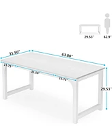 Tribesigns 63”Executive Desk, Modern Simple Workstation Business Furniture, Large Office Computer Desk with Thicken Frame