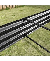 Slickblue Metal Raised Garden Bed Kit – 7.6x3.7x0.98ft Planter for Flowers, Vegetables