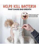 Precious Tails 2-Pc Pet Dental Kit for Dogs and Cats, Double Headed Tooth Hugger Brush and Vanilla Flavor Toothpaste Set