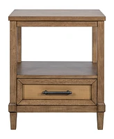 Martha Stewart Collection 22" Wood Salina Wide Woven Cane Nightstand