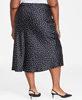 On 34th Trendy Plus Printed A-Line Slip Skirt, Exclusively at Macy's