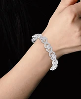 Diamond Baguette & Round Bracelet (3 ct. t.w.) in 14k White Gold