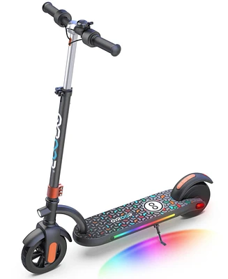 Gyroor H40 Kids Electric Scooter with 180W Motor & Led Visible Display, 10 Mph, Colorful Lights, Adjustable Speed and Height, for Kid