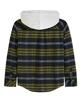 Scotch & Soda Big Boys Yarndye Hooded Shirt Jacket