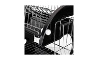 Slickblue Multifunctional Black Dual-Layer Bowl, Dish, Chopstick, and Spoon Collection Shelf – Efficient Dish Drainer