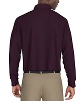 Pga Tour Men's Long Sleeve Jacquard Polo Shirt