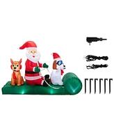 Mr. Christmas 8 ft. Outdoor Santa's Dog Sled Lit Inflatable