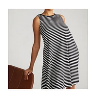 Universal Standard Plus Bay Breton Stripe Sleeveless Dress