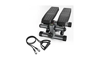 Slickblue Exercise Steppers with Resistance Bands Stair Stepper for Home Workout and Fitness