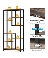 Tribesigns Industrial 8-Shelf Open Bookcase Storage Display Book Shelves, 6-Tier Tall Bookshelf Bookcase