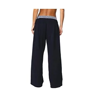 Edikted Women's Gingham Boxer Detail Sweatpants