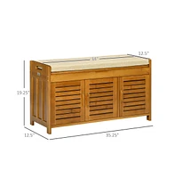 Slickblue Shoe Bench with Storage Cabinets - Stylish Entryway Organizer with Hidden Storage and Seating