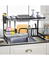 Slickblue Over-the-Sink Shelf Dish Drying Rack for Space-Saving Kitchen Organization