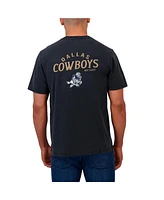 Fanatics Men's Black Dallas Cowboys Washed Henley T-Shirt