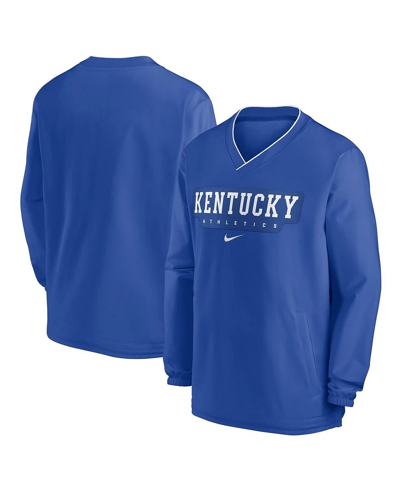 Nike Men's Royal Kentucky Wildcats 2024 Sideline Pullover Windshirt