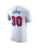 Nike Men's Stephen Curry White Golden State Warriors Classic Edition Name Number T-Shirt