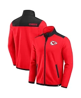 Fanatics Men's Red Kansas City Chiefs Color Block Polar Fleece Full-Zip Jacket