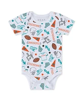 Wear by Erin Andrews Baby Boys and Girls Miami Dolphins Three-Piece Turn Me Around Bodysuits Pant Set