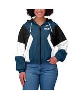 Wear by Erin Andrews Women's Philadelphia Eagles Color Block Full-zip Windbreaker Jacket