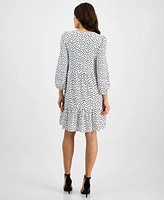 Sandra Darren Women's Polka Dot Tiered Knit Dress