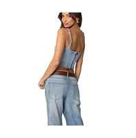 Edikted Women's Tennessee Denim Corset