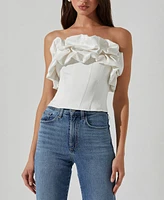 Astr the Label Women's Sarahi Ruffled Strapless Top