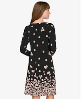 Tommy Hilfiger Women's Floral-Print Pleated-Hem Shift Dress