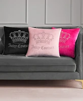 Juicy Couture Velvet Novelty Decorative Pillow, 20" x