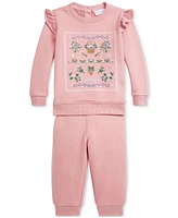 Polo Ralph Lauren Baby Ruffled Fleece Sweatshirt & Pants Set