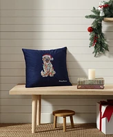 Tommy Bahama Home Holiday Retriever Felt Decorative Pillow, 20" X 20"