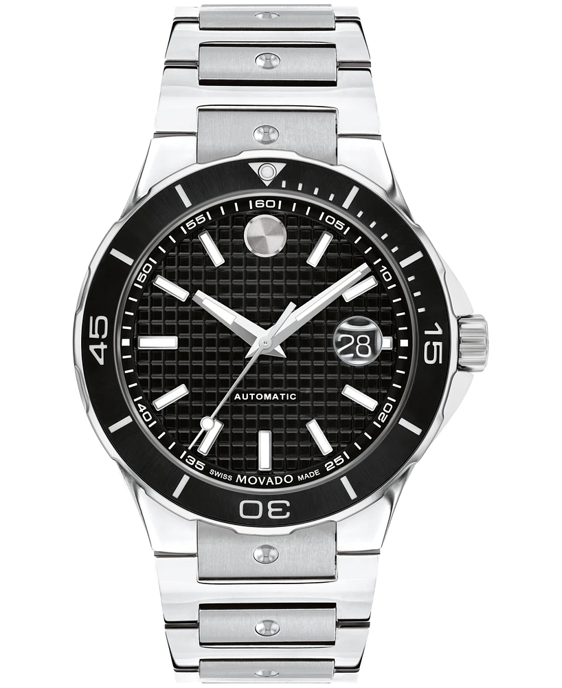 Movado Men's S.e. Diver Swiss Automatic Stainless Steel Watch, 43mm