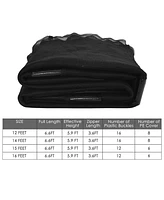 Gymax 14FT Replacement Trampoline Safety Enclosure Net w/ Zipper & Buckle for 8 Poles