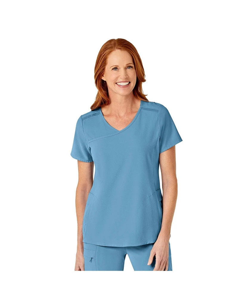 Wink Women's Renew Mock Wrap Scrub Top