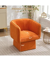gaomon Swivel Accent Chair, Mid-Century 360° Round Armchair for Bedroom, Living Room, Office & Waiting Room