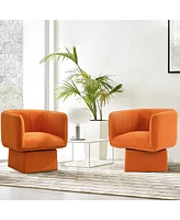 gaomon Swivel Accent Chair, Mid-Century 360° Round Armchair for Bedroom, Living Room, Office & Waiting Room