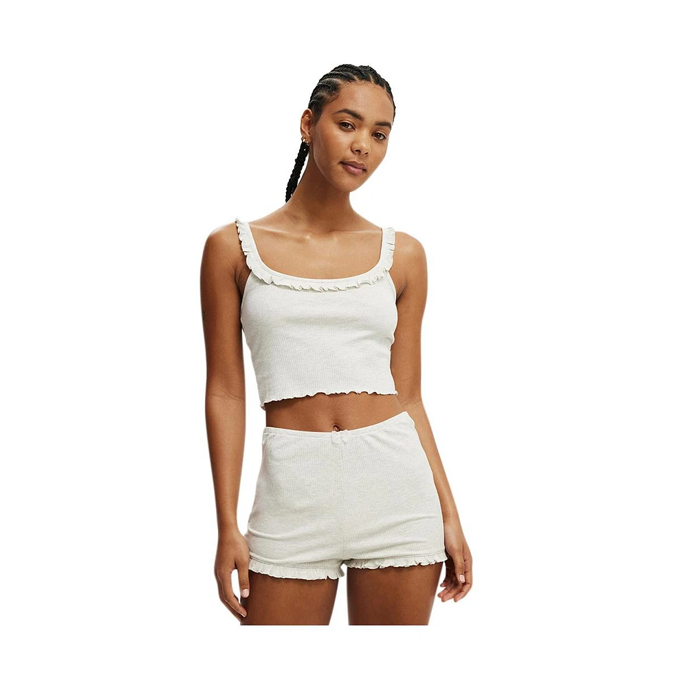 Cotton On Women's Rib Ruffle Cami