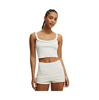 Cotton On Women's Rib Ruffle Cami