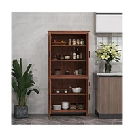 Slickblue Oak Storage Cabinet - Stylish and Durable Organizer for Home or Office Use