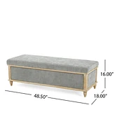 Gray Storage Ottoman