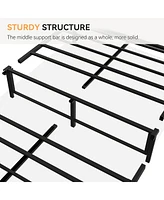 gaomon Full Size Metal Bed Frame, Full Size Bed Frame with Rattan Headboard and Footboard