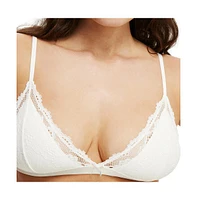 Cotton On Women's Everyday Lace Triangle Padded Bralette