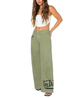 Von Dutch Women's Logo Wide-Leg Jeans, Exclusively at Macy's