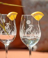 Rolf Glass Heron Set Of 4 Glasses Collection