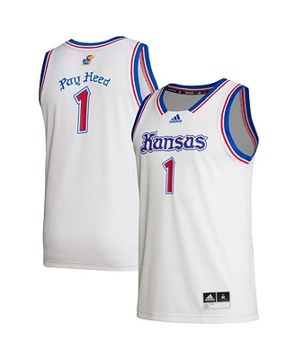 Adidas Men's 1 White Kansas Jayhawks Alternate Swingman Jersey