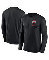 Nike Men's Black Ohio State Buckeyes Primary Stack Legend Long Sleeve T-Shirt