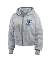 Wear by Erin Andrews Women's Heather Gray Memphis Grizzlies Speckled Radiator Full-Zip Hoodie