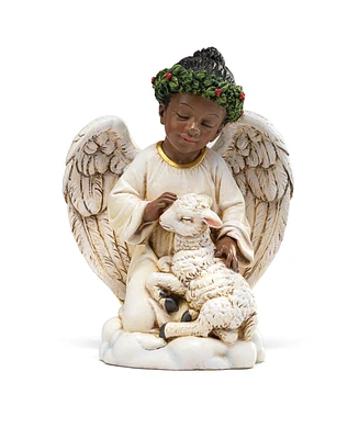 Napco Angel Kneeling with Lamb Figurine