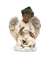 Napco Angel Kneeling with Lamb Figurine