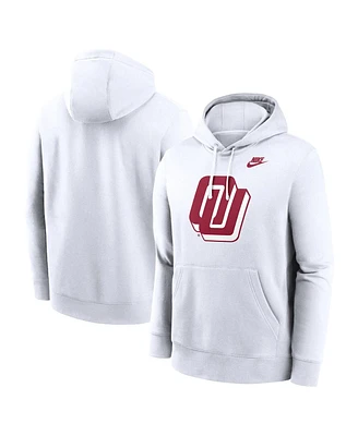 Nike Men's White Oklahoma Sooners Primetime Alternate Logo Club Fleece Pullover Hoodie